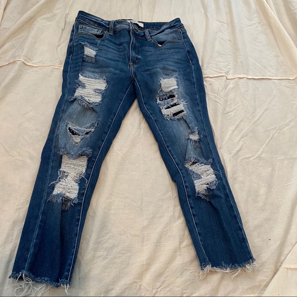 Kancan cropped ripped jeans- SZ 28